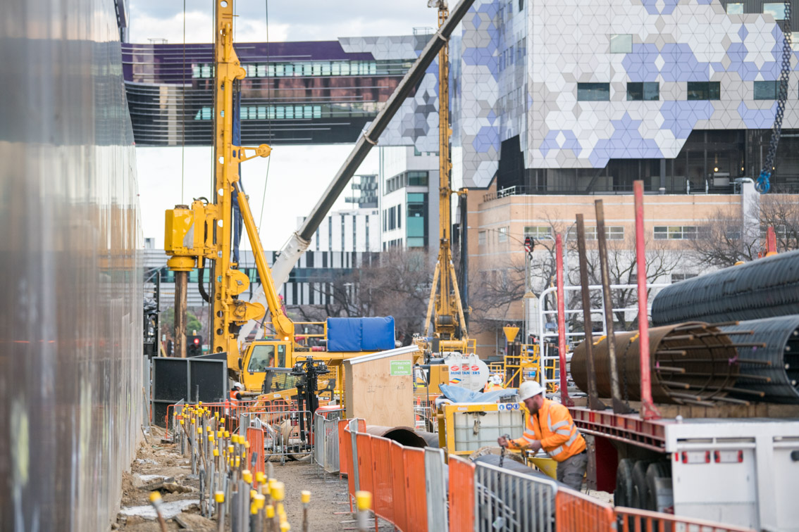 Parkville gallery Construction in Parkville Construction Metro Tunnel