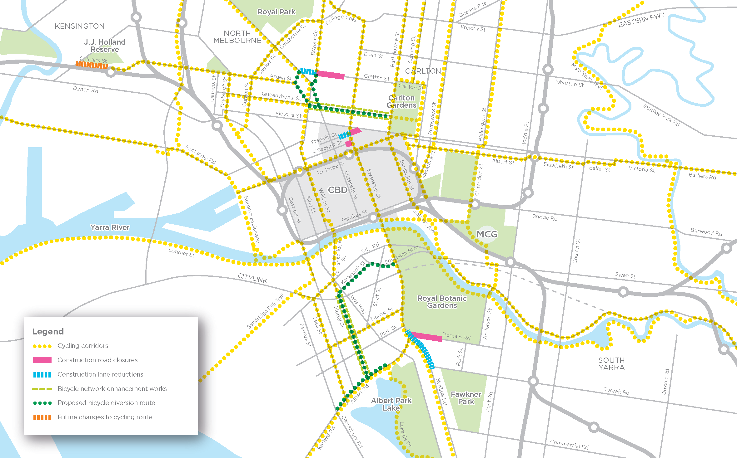 st kilda road bike lane