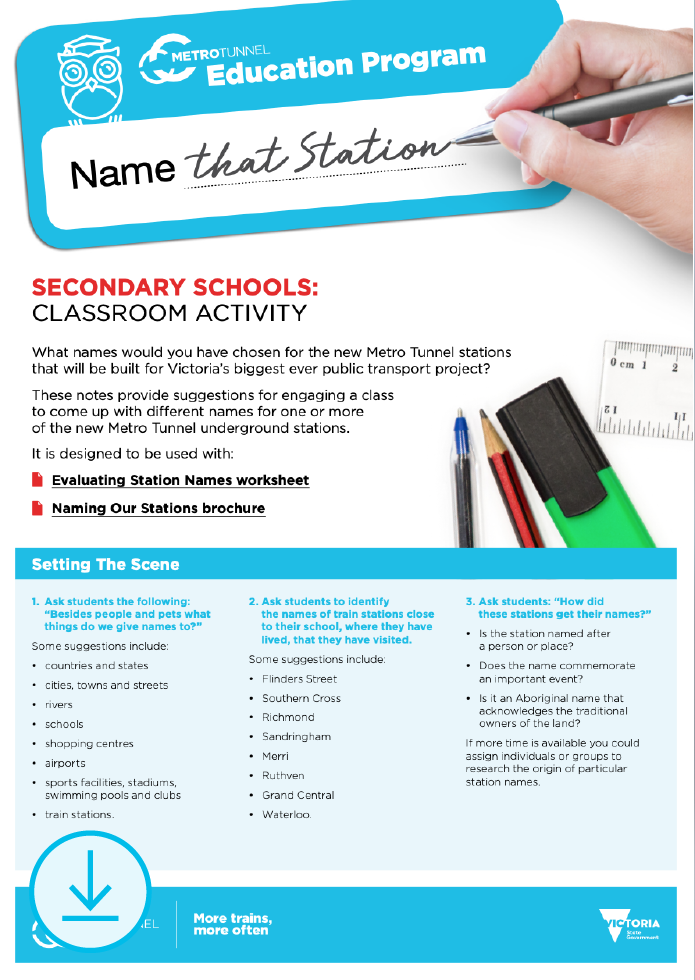 Secondary classroom activity