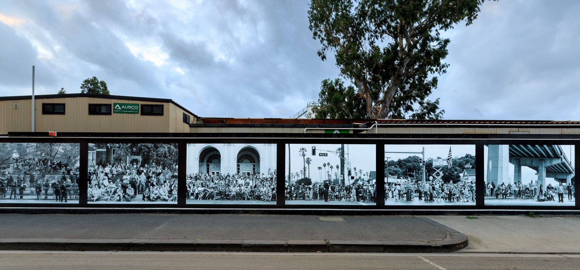 Photos by George Georgiou on construction hoardings